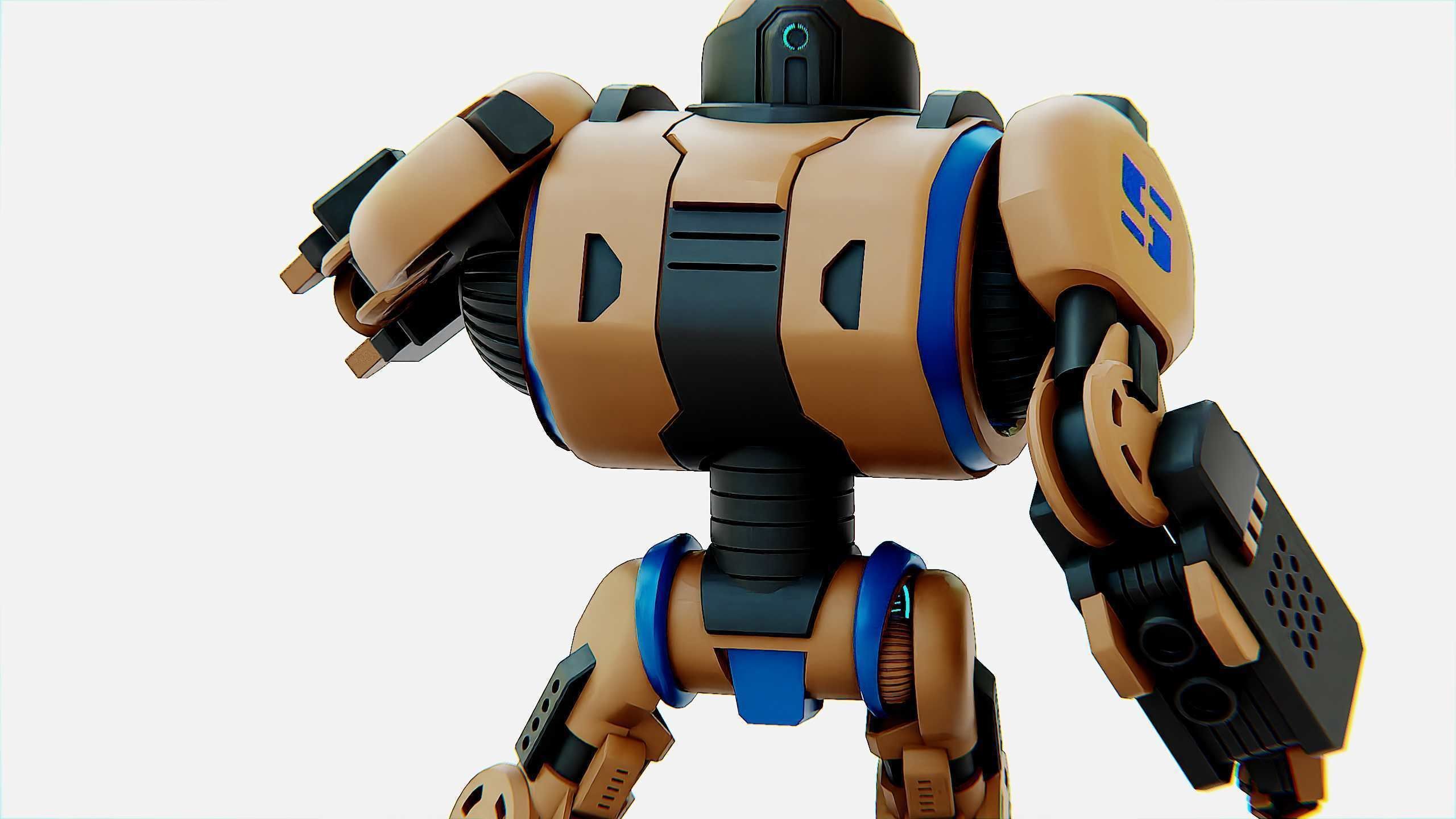 COMBAT DROID ORION Rigged for Unreal Engine - Unity - MIXAMO 3D model_24