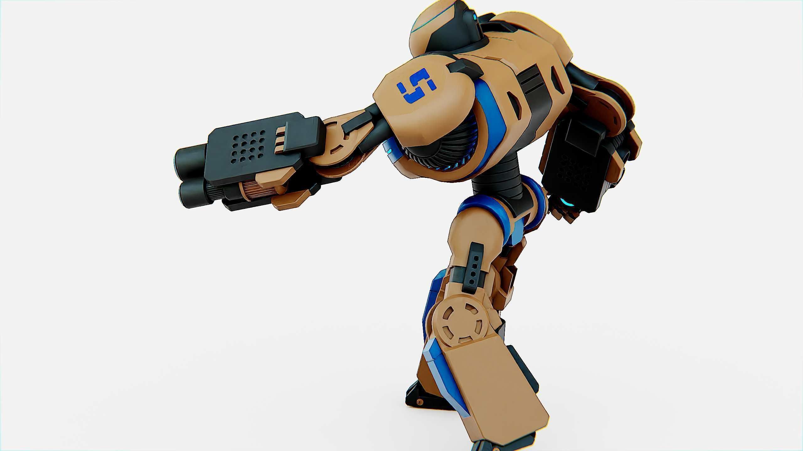 COMBAT DROID ORION Rigged for Unreal Engine - Unity - MIXAMO 3D model_16