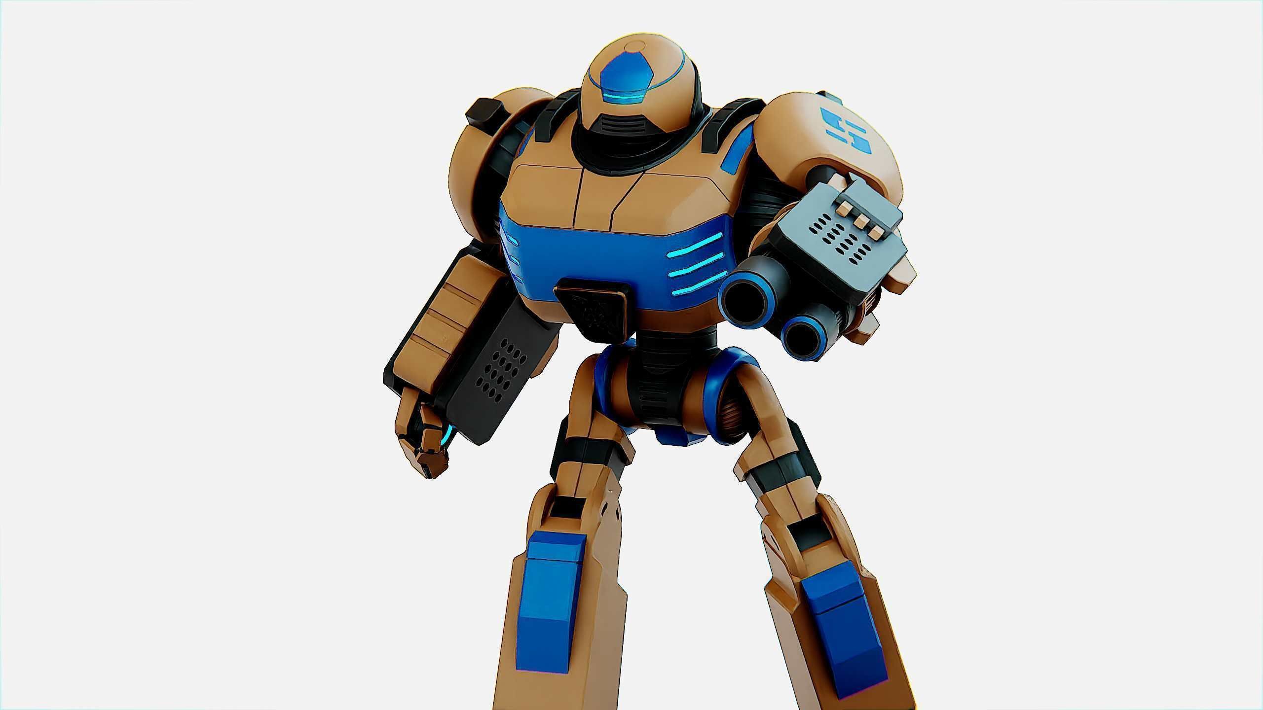 COMBAT DROID ORION Rigged for Unreal Engine - Unity - MIXAMO 3D model_21
