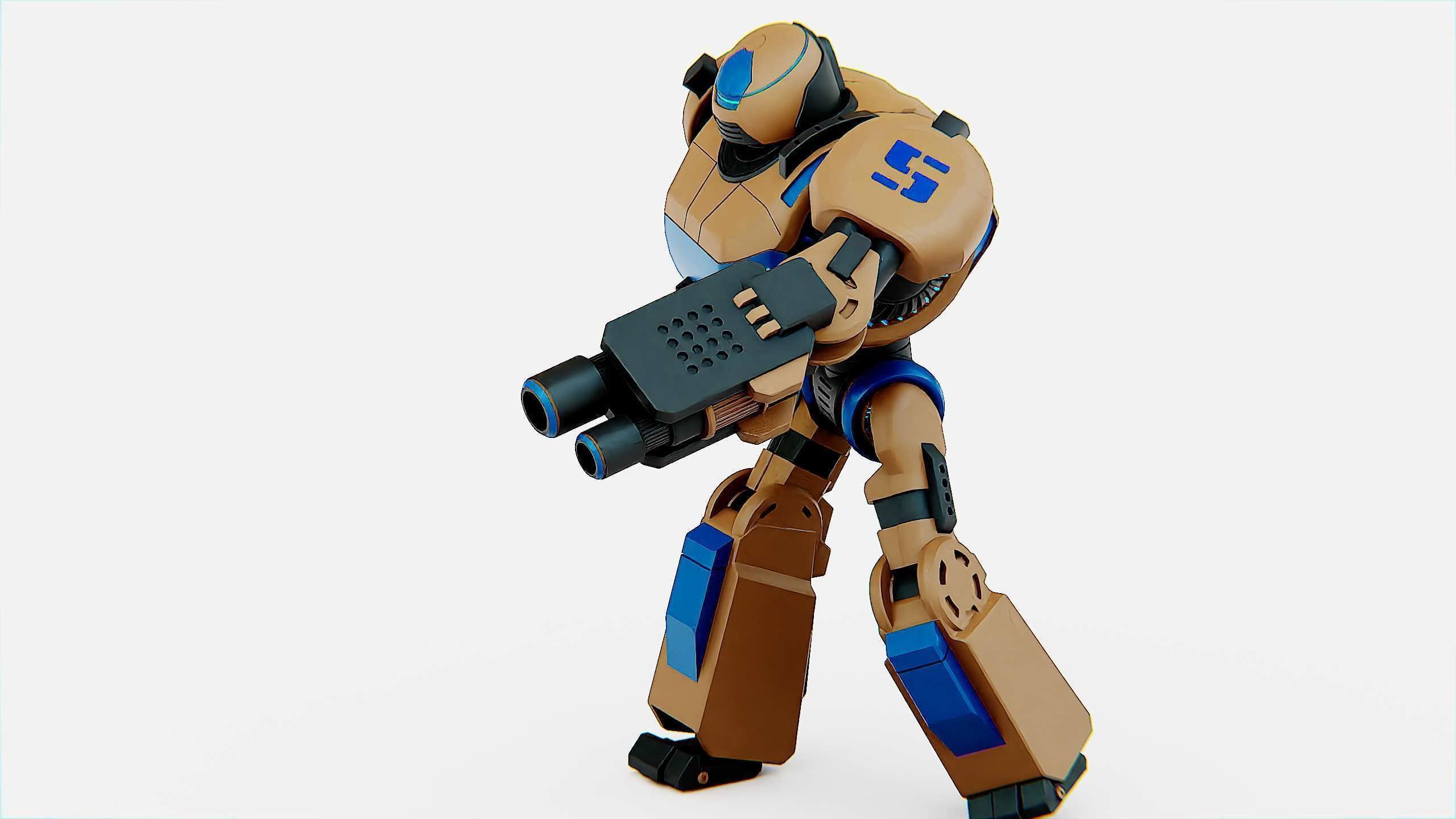 COMBAT DROID ORION Rigged for Unreal Engine - Unity - MIXAMO 3D model_18