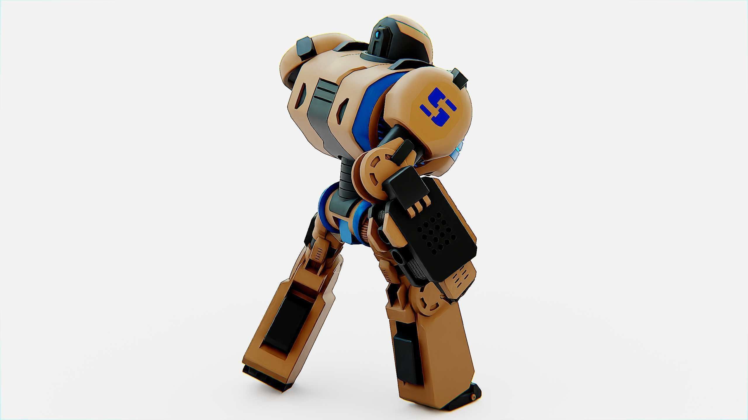 COMBAT DROID ORION Rigged for Unreal Engine - Unity - MIXAMO 3D model_9