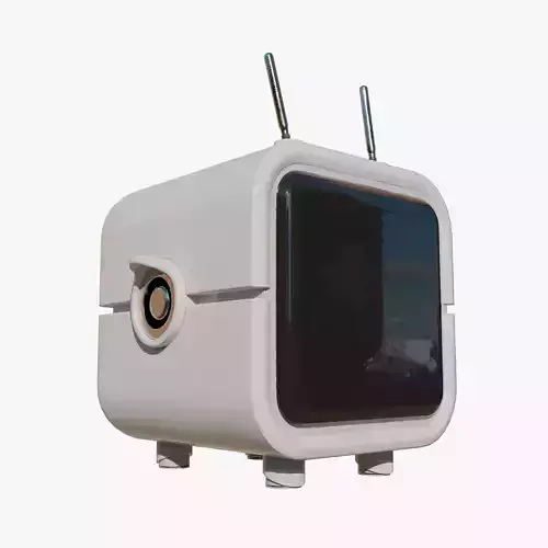 Square robot Low-poly 3D model