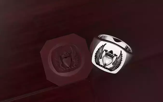 SIGNET RINGS WITH CREST ENGRAVED