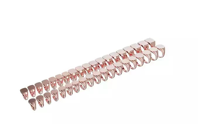 PLAIN CUSHION AND OVAL SIGNET RINGS