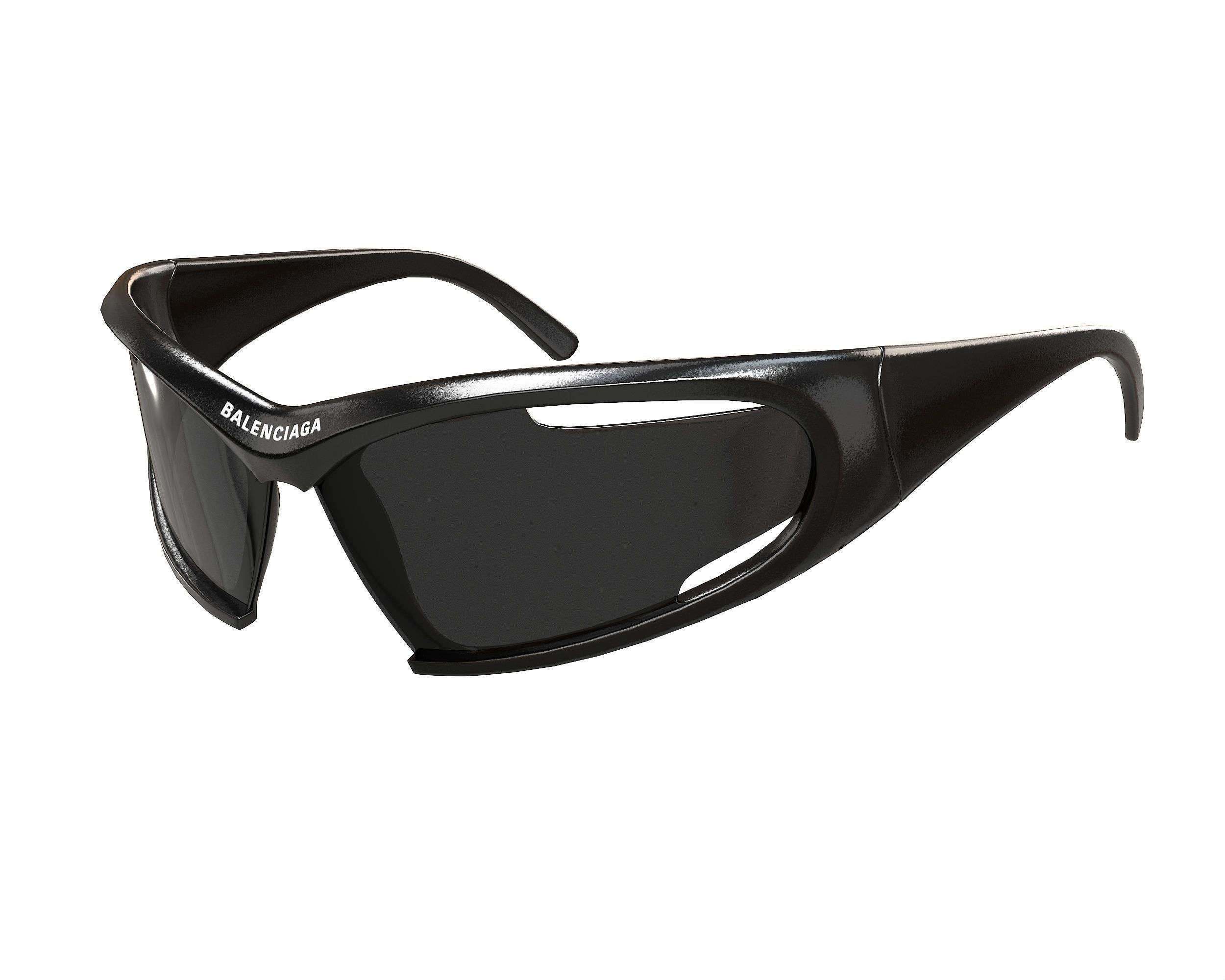 Balenciaga Dynamo Rectangle Sunglasses Low-poly 3D model_2