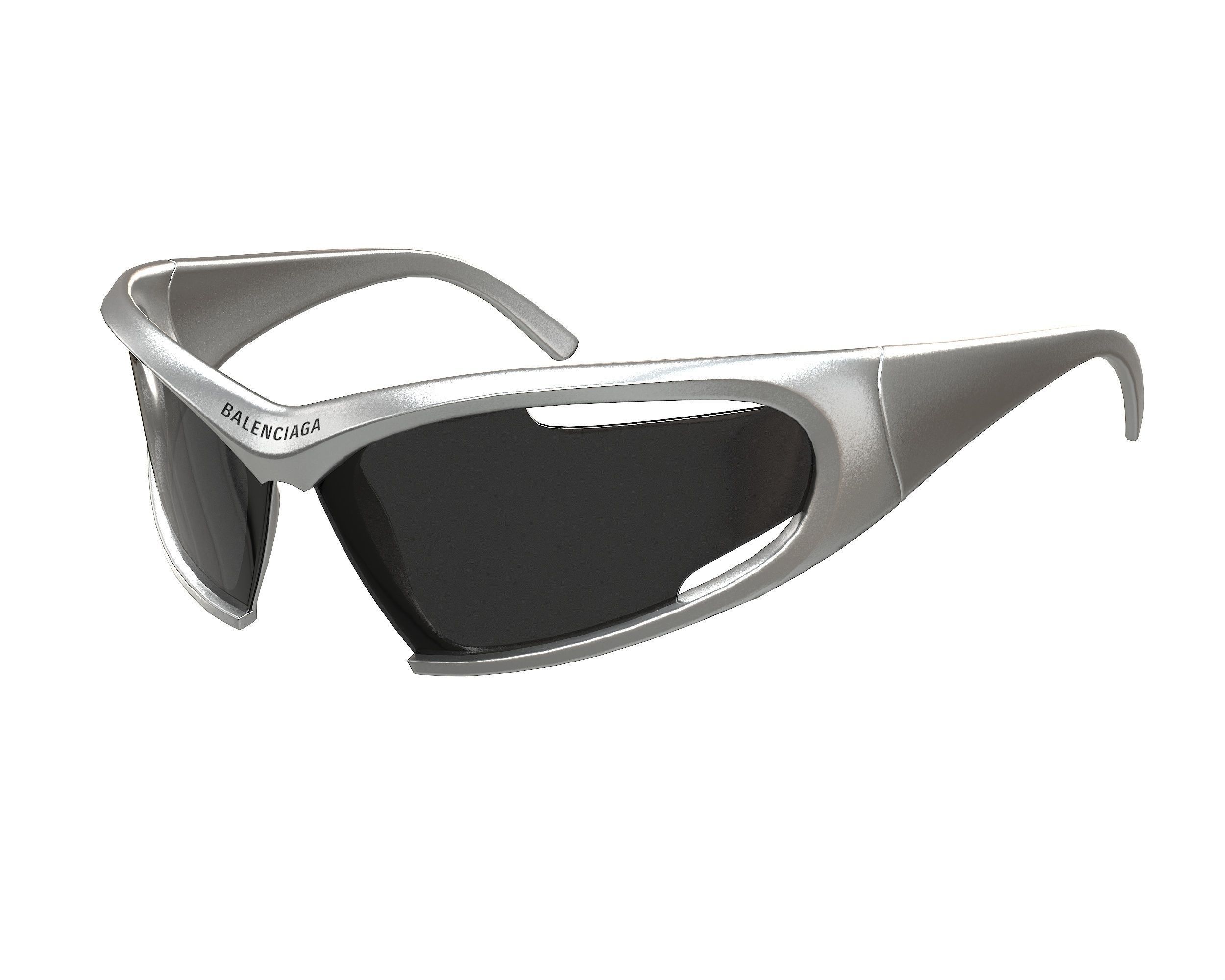 Balenciaga Dynamo Rectangle Sunglasses Low-poly 3D model_6