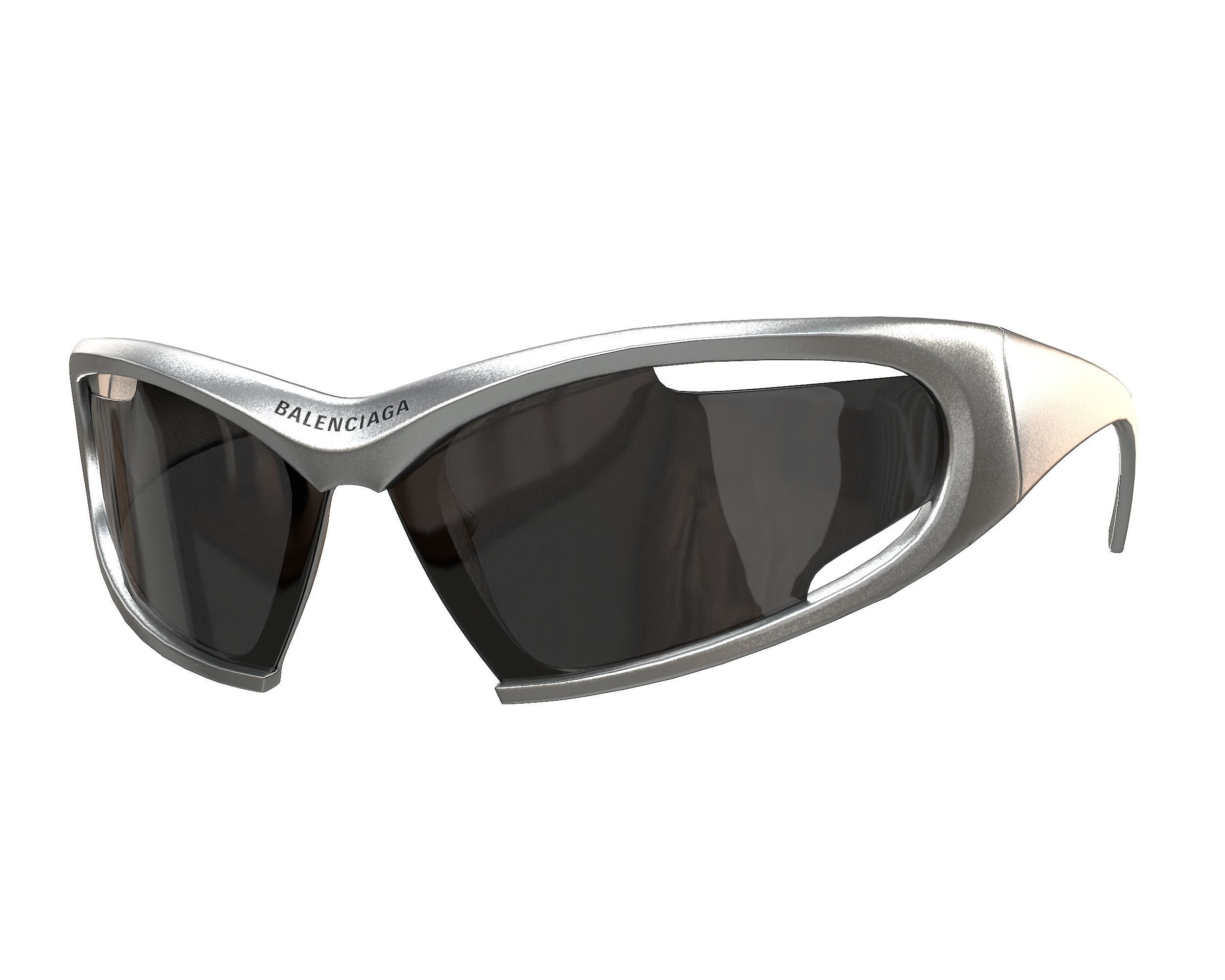Balenciaga Dynamo Rectangle Sunglasses Low-poly 3D model_5