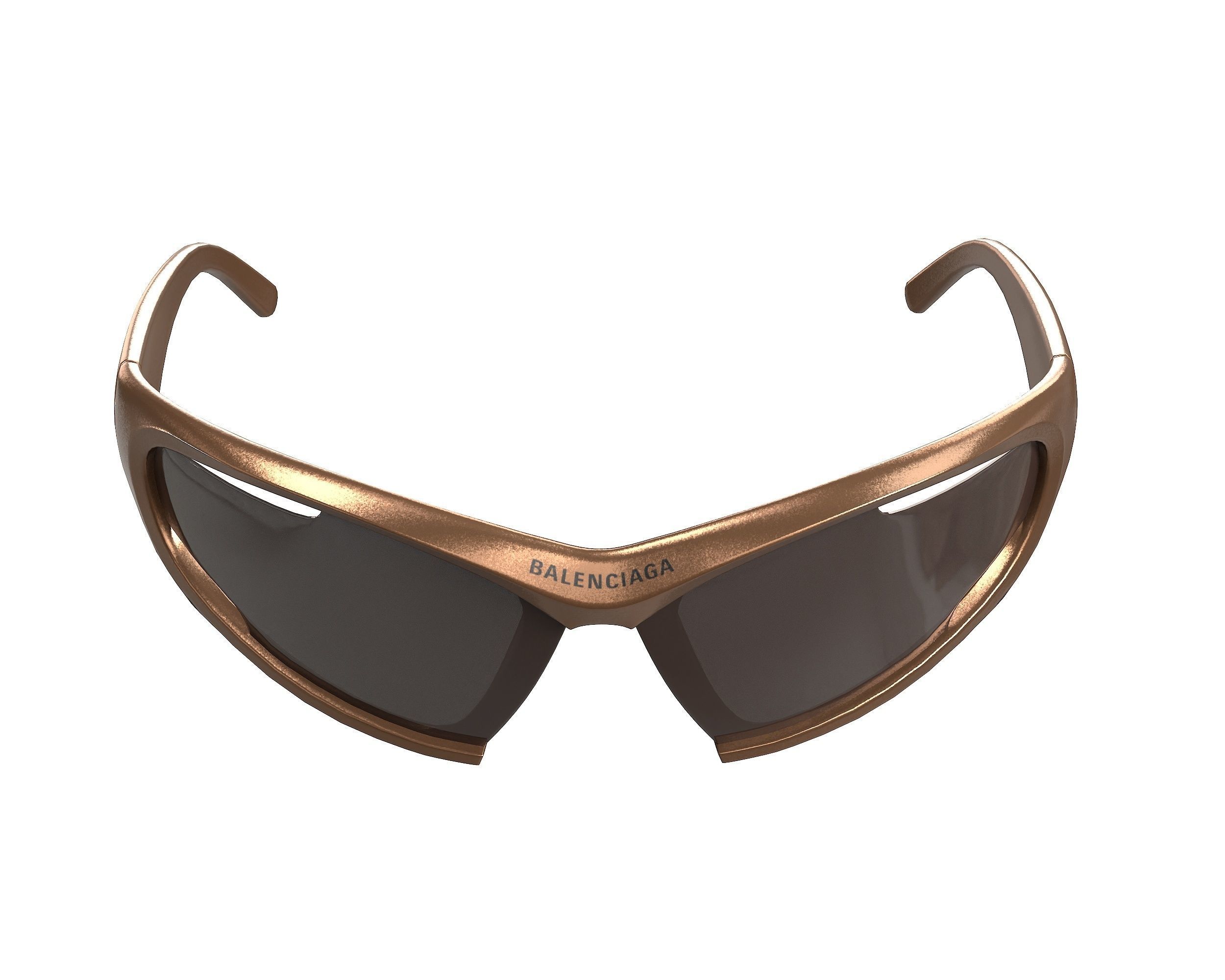 Balenciaga Dynamo Rectangle Sunglasses Low-poly 3D model_13