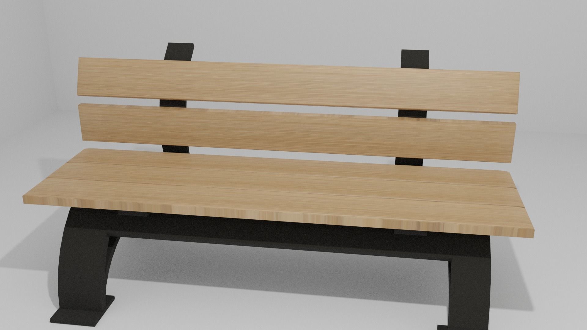 Bench  Free low-poly 3D model_1
