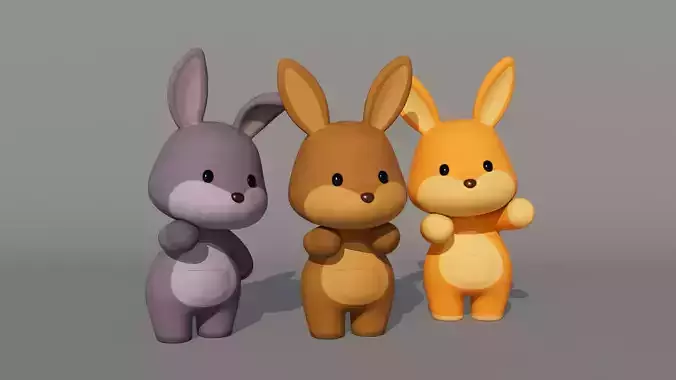 Rigged Cartoon Kangaroo