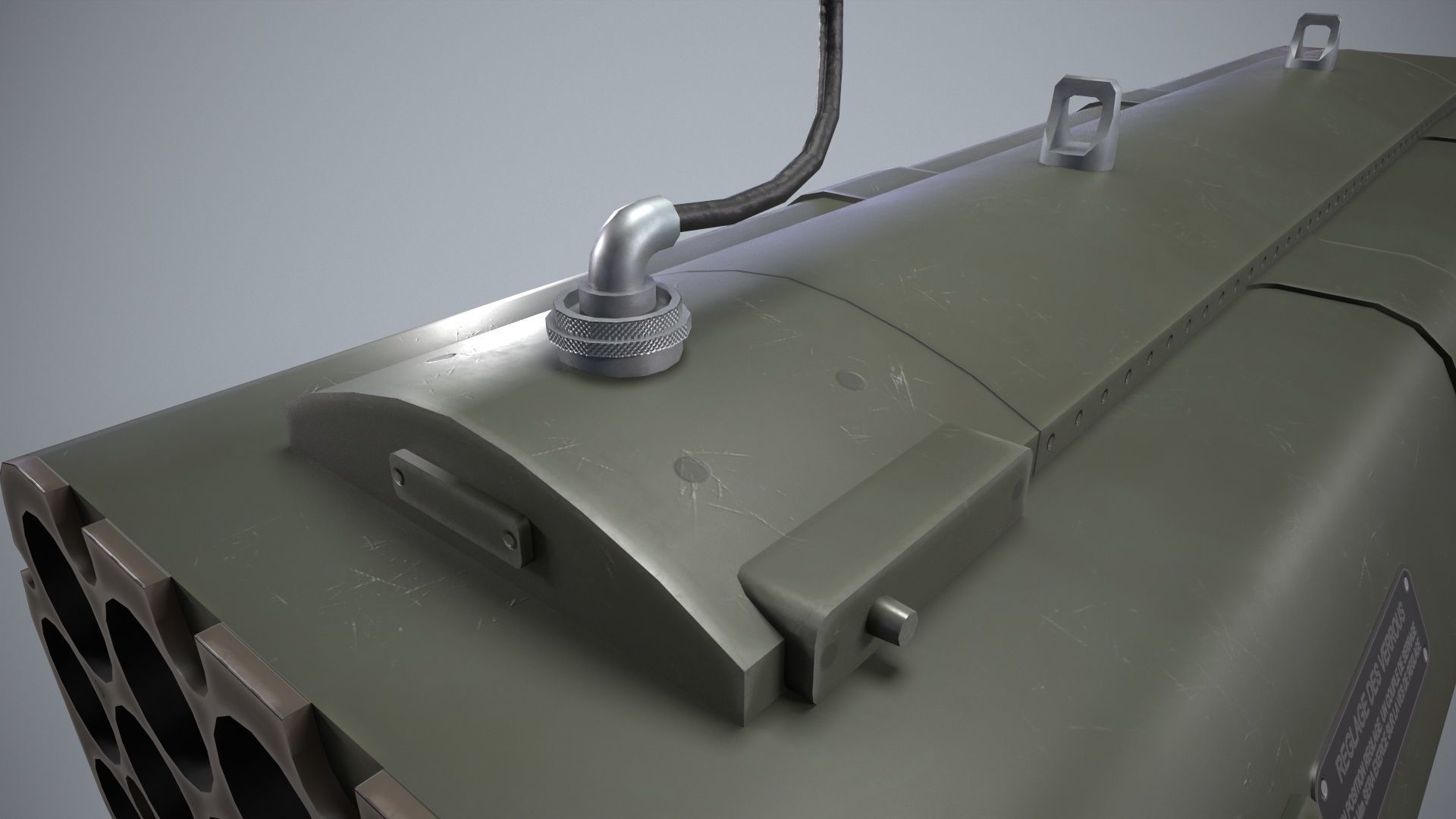 Telson 22 Launcher With Missiles Low-poly 3D model_6