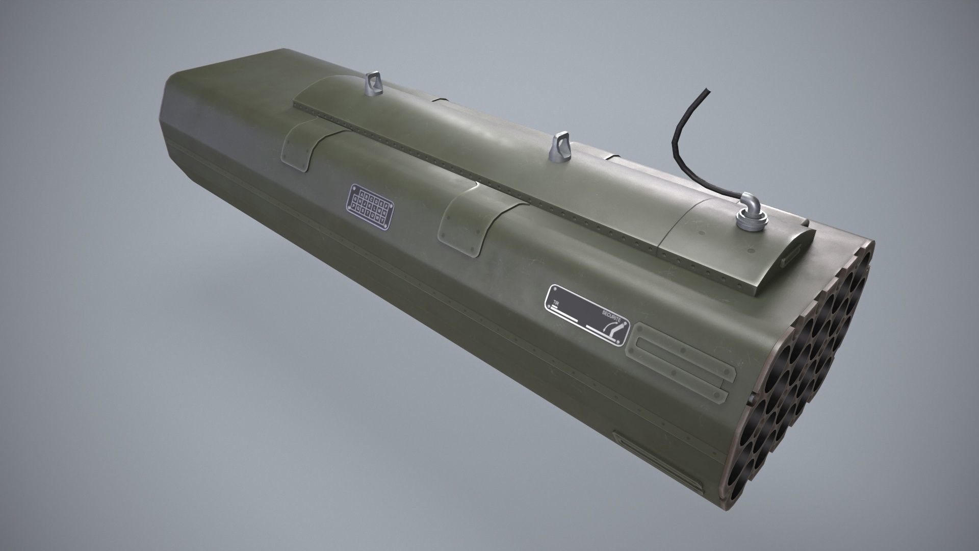 Telson 22 Launcher With Missiles Low-poly 3D model_3