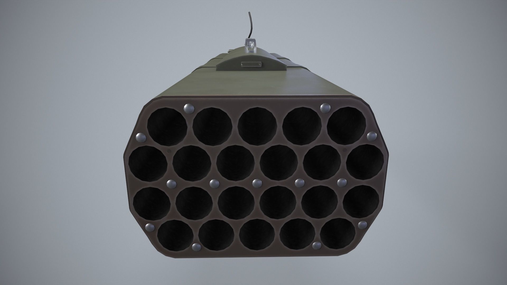 Telson 22 Launcher With Missiles Low-poly 3D model_7