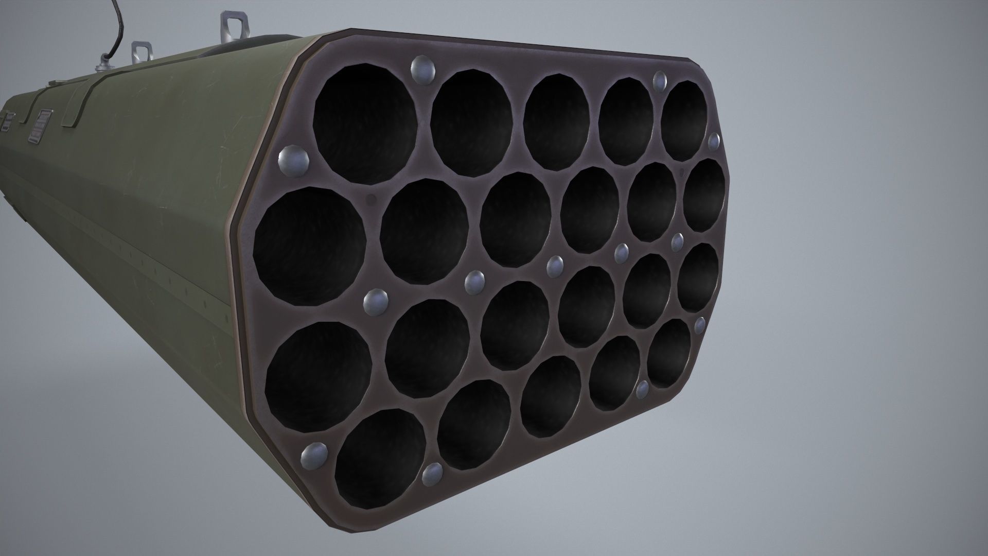 Telson 22 Launcher With Missiles Low-poly 3D model_5