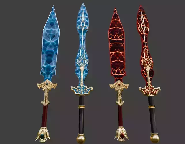 Fire and Ice swords