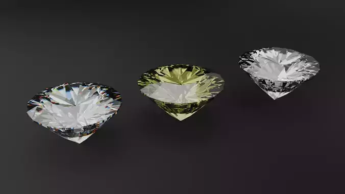 Round diamond Low-poly 3D model