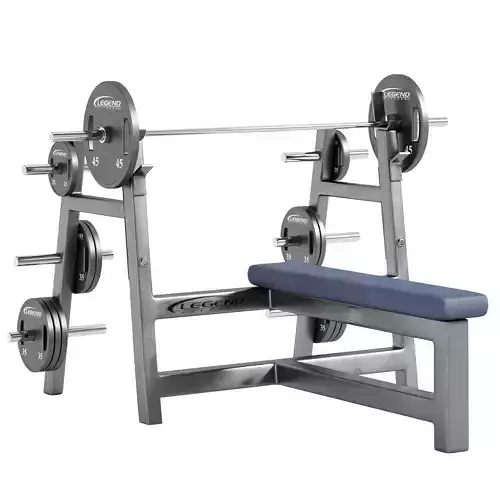 Flat Olympic Bench Press Plate Storage Legend Fitness