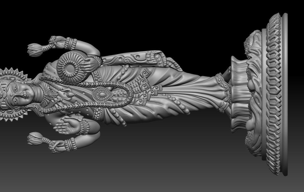 Goddess laxmi ji murati 3D print model_6