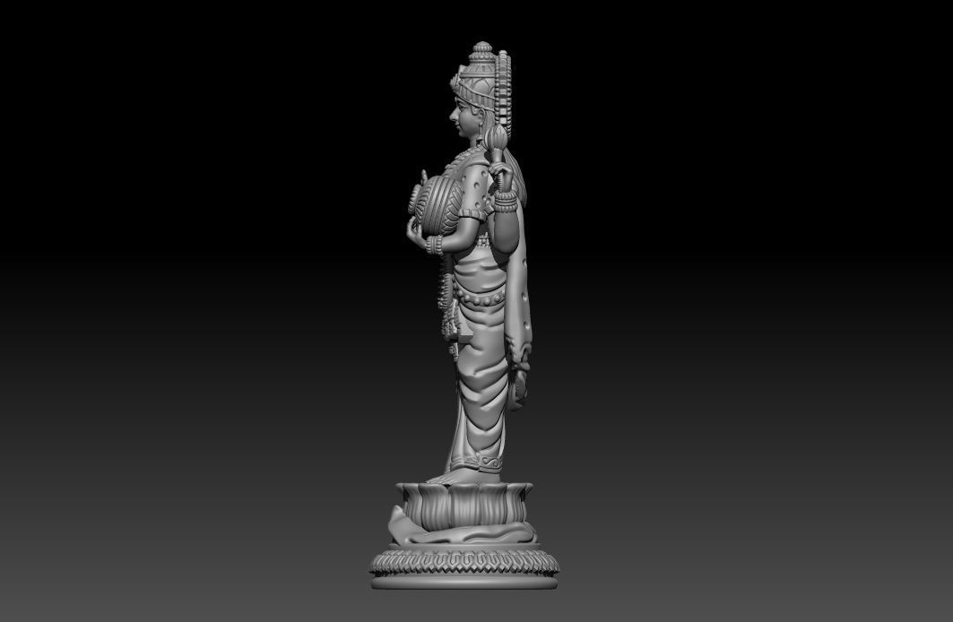 Goddess laxmi ji murati 3D print model_3
