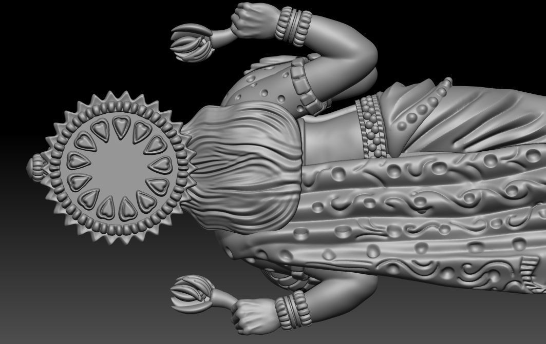 Goddess laxmi ji murati 3D print model_5