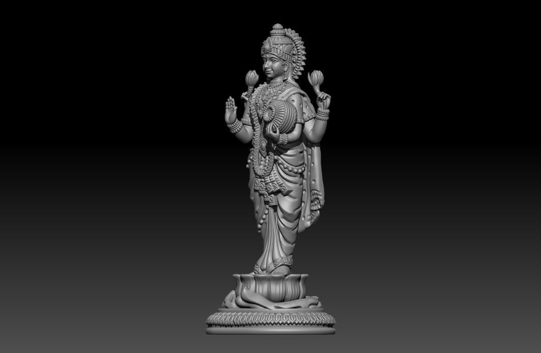 Goddess laxmi ji murati 3D print model_2