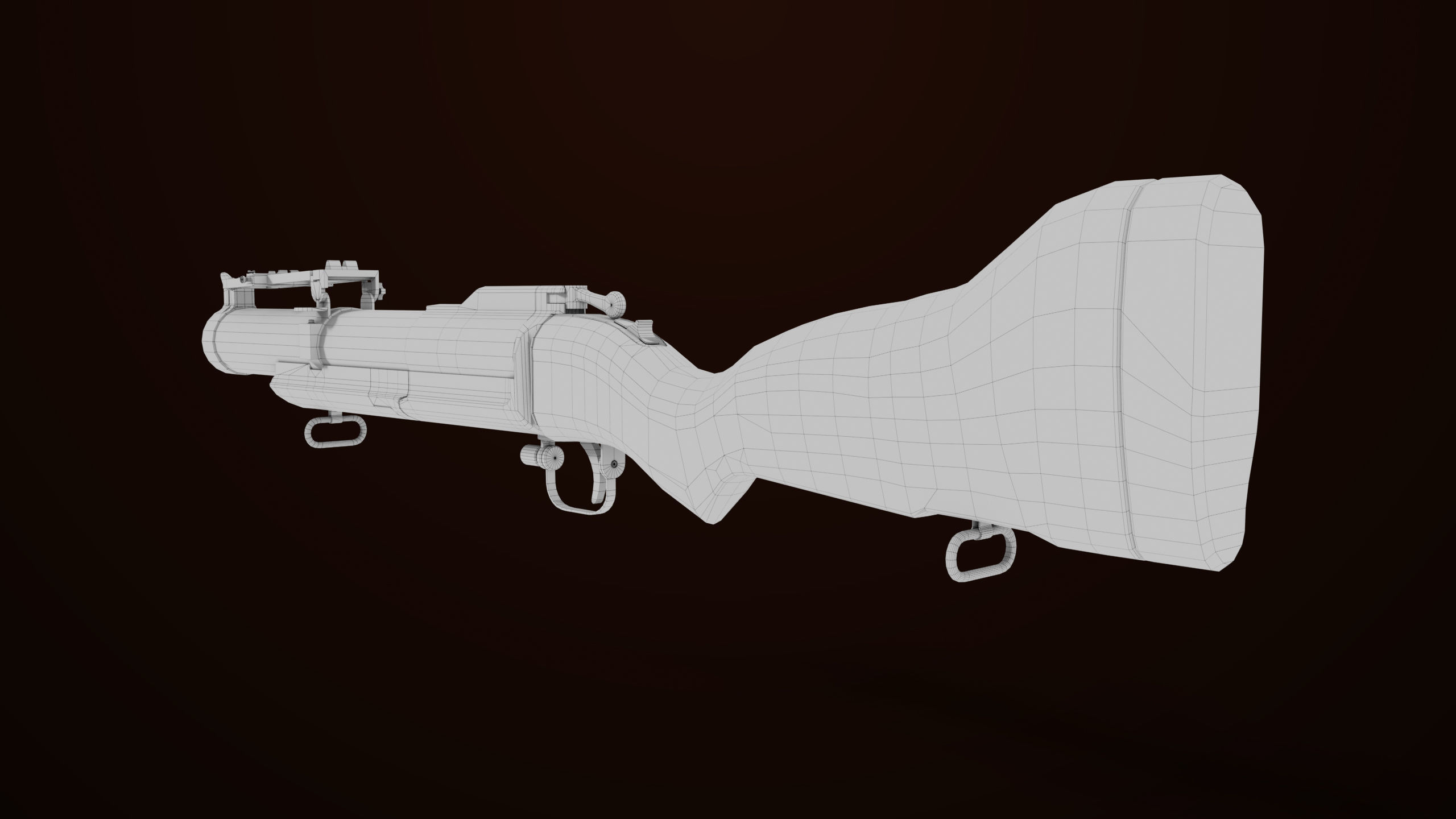 Grenade Launcher 02 Brown Generic PBR Low-poly 3D model_28