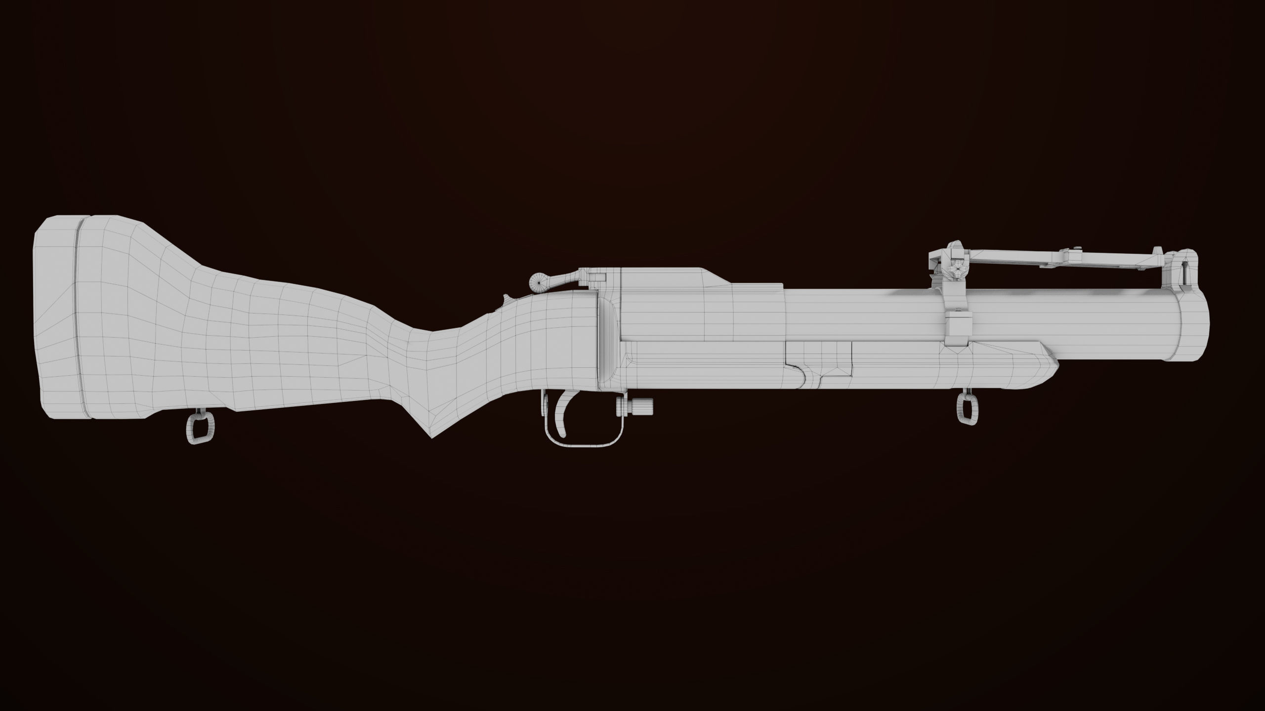 Grenade Launcher 02 Brown Generic PBR Low-poly 3D model_26