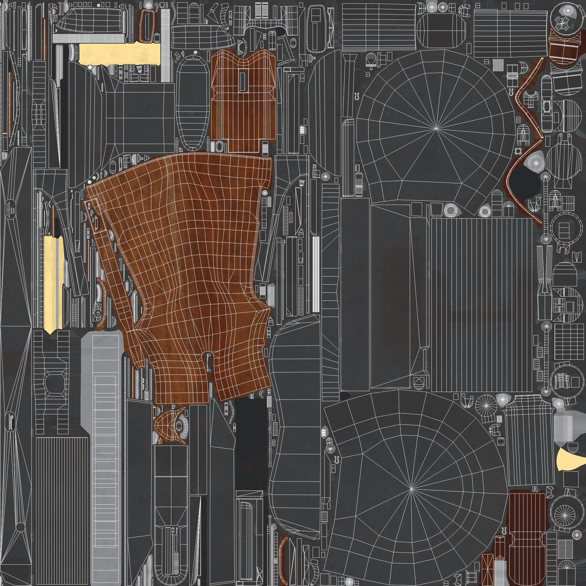 Grenade Launcher 02 Brown Generic PBR Low-poly 3D model_44