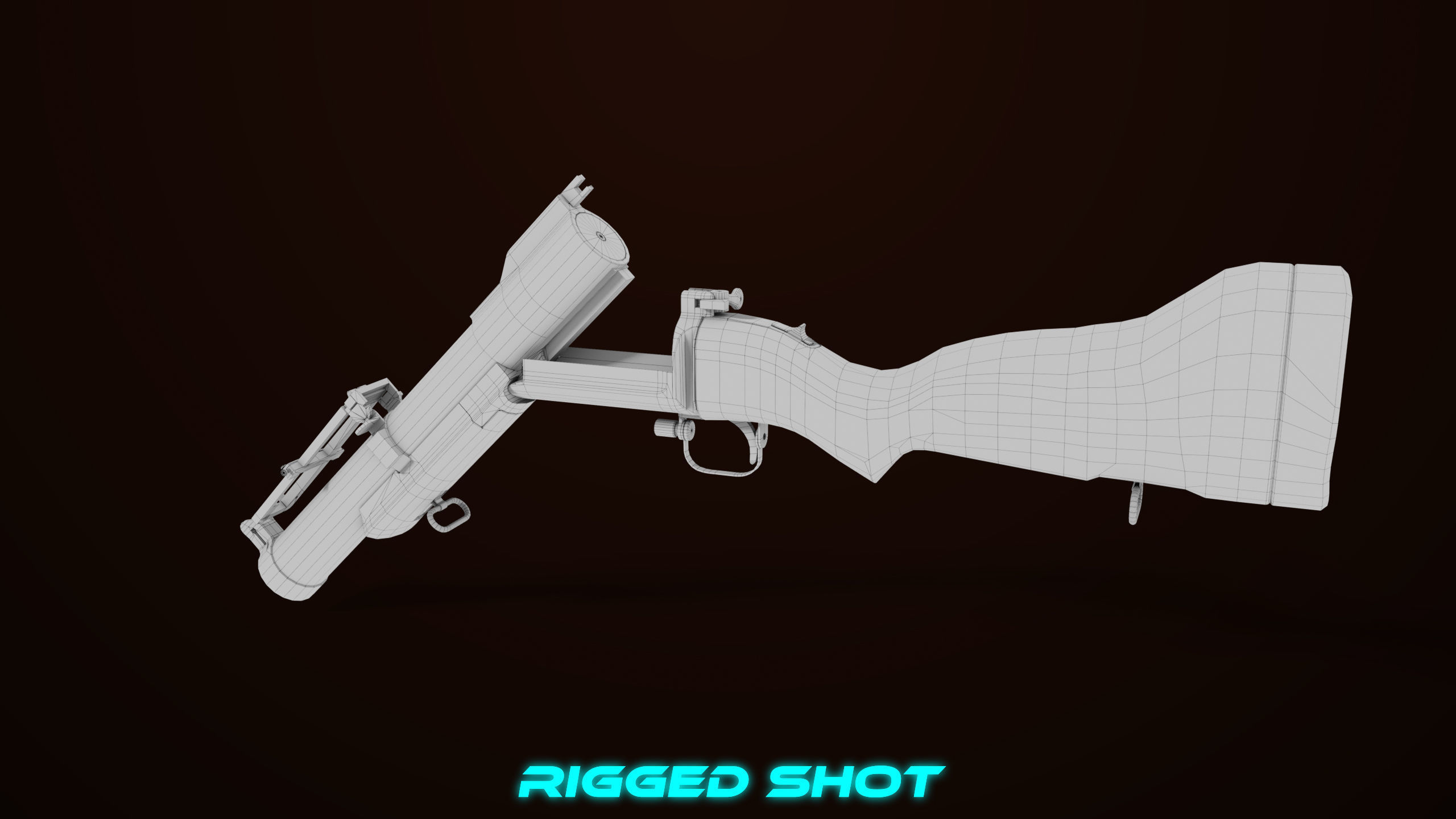 Grenade Launcher 02 Brown Generic PBR Low-poly 3D model_22