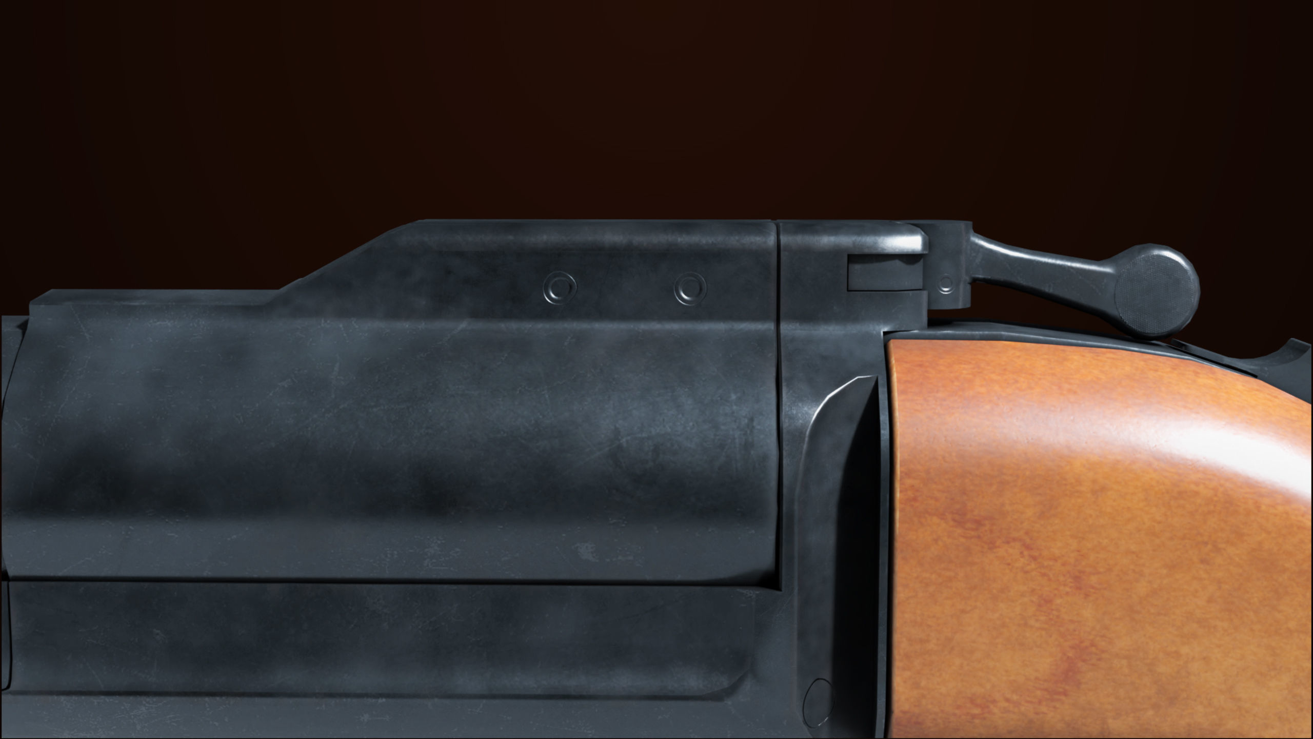 Grenade Launcher 02 Brown Generic PBR Low-poly 3D model_13