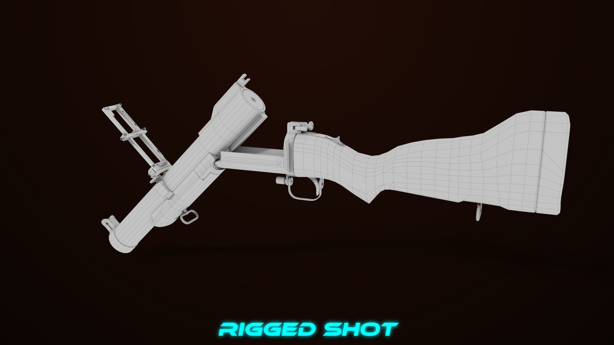 Grenade Launcher 02 Brown Generic PBR Low-poly 3D model_25