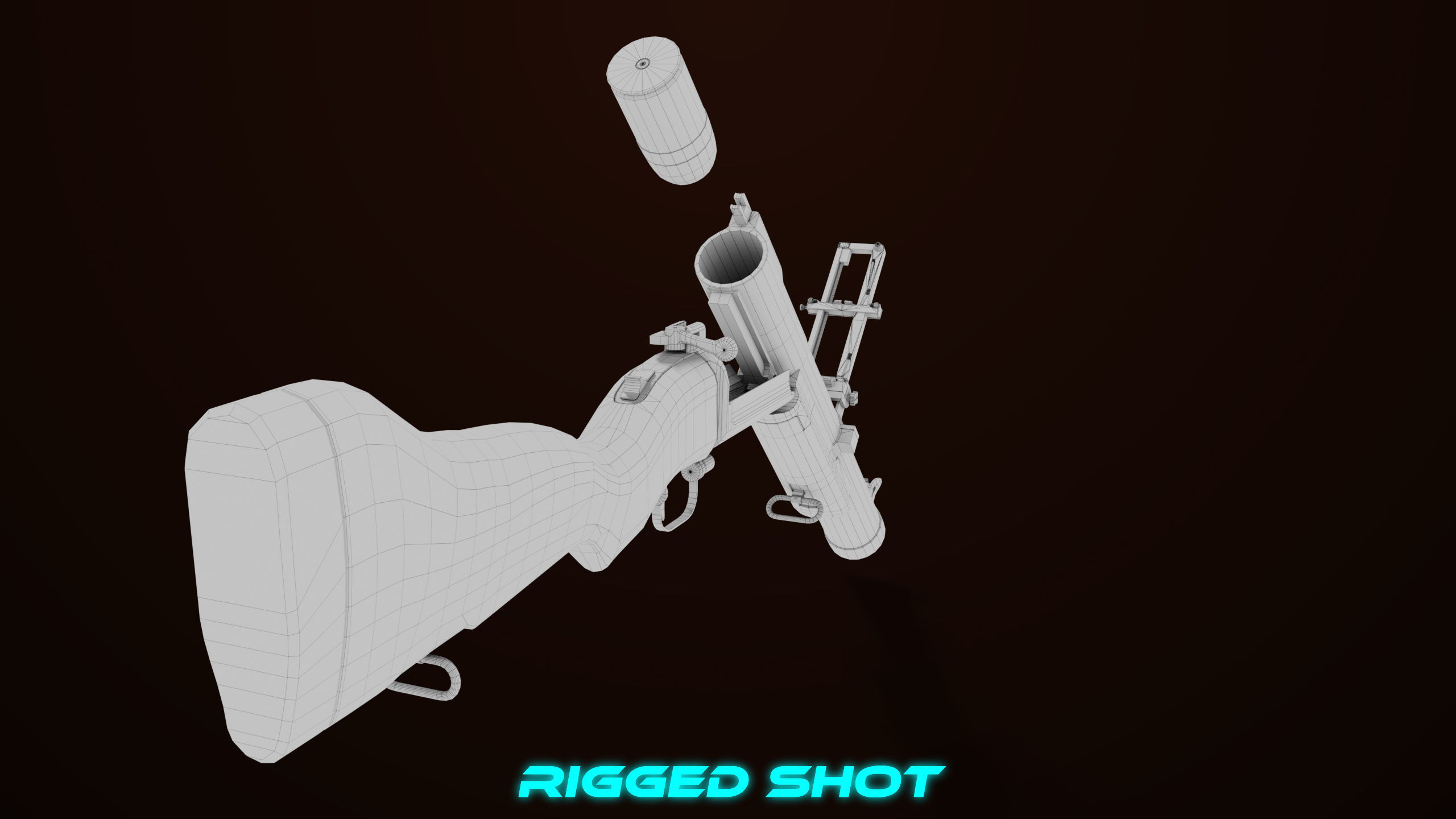 Grenade Launcher 02 Brown Generic PBR Low-poly 3D model_39