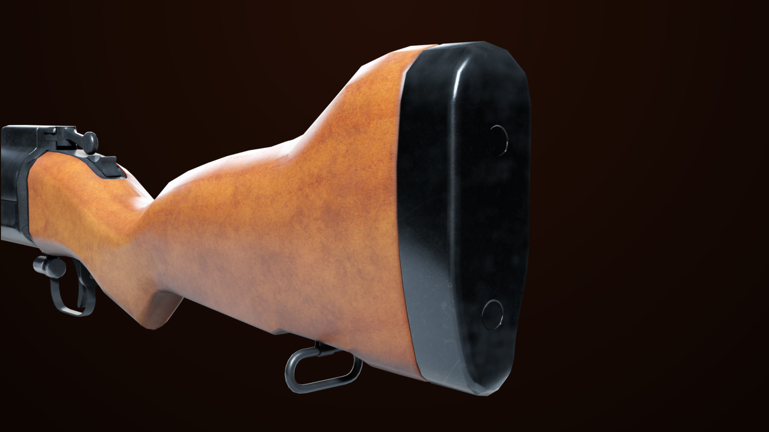 Grenade Launcher 02 Brown Generic PBR Low-poly 3D model_14