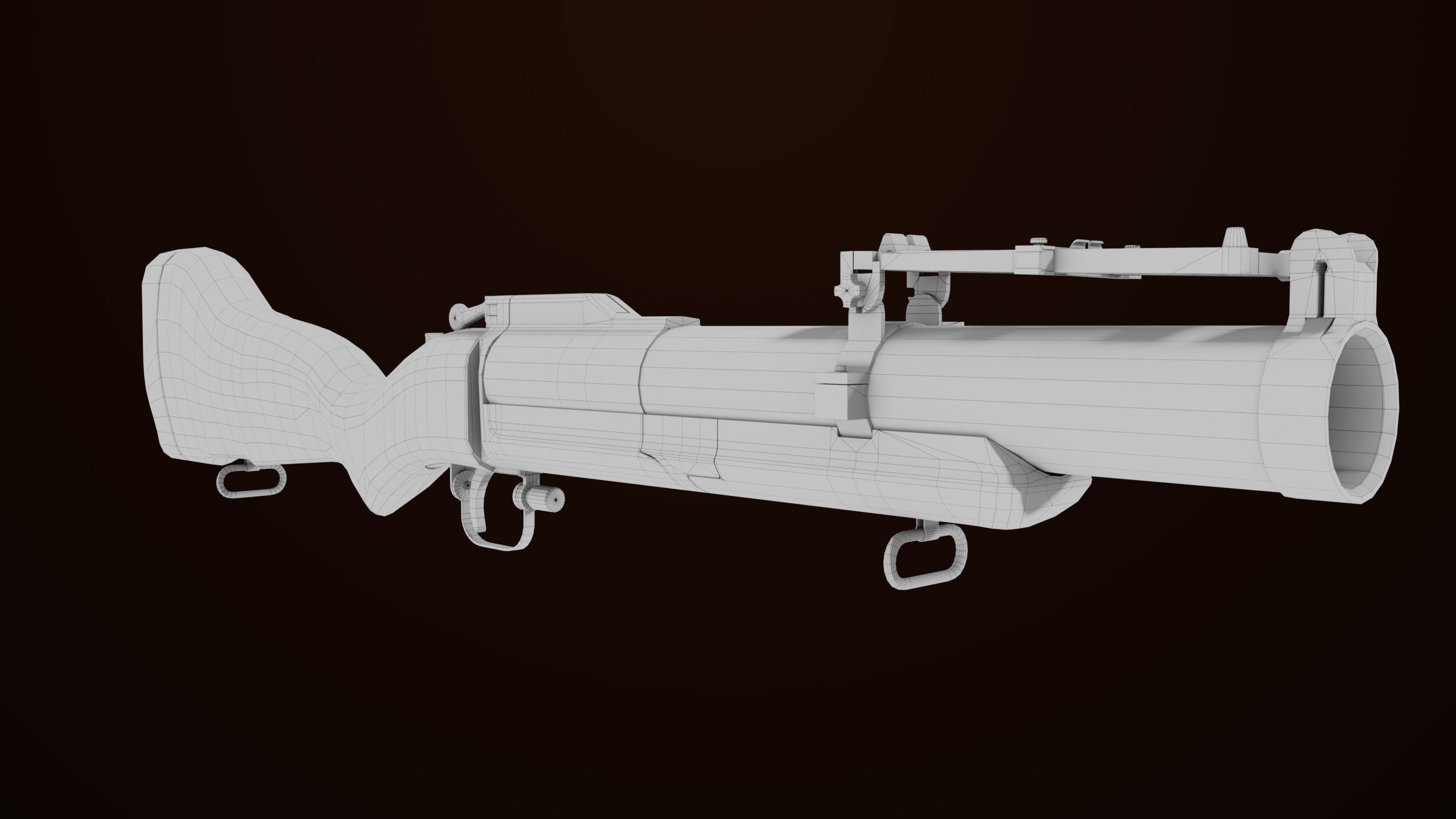 Grenade Launcher 02 Brown Generic PBR Low-poly 3D model_24