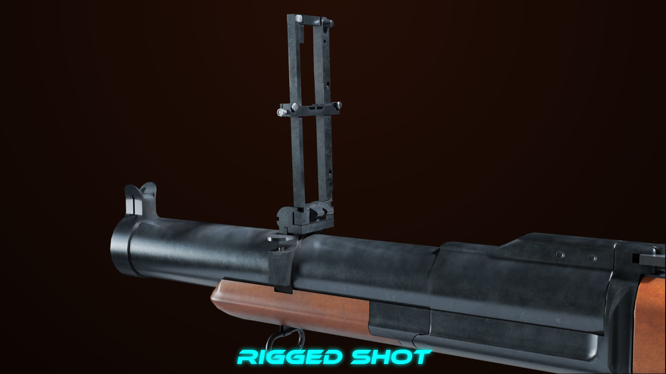 Grenade Launcher 02 Brown Generic PBR Low-poly 3D model_15