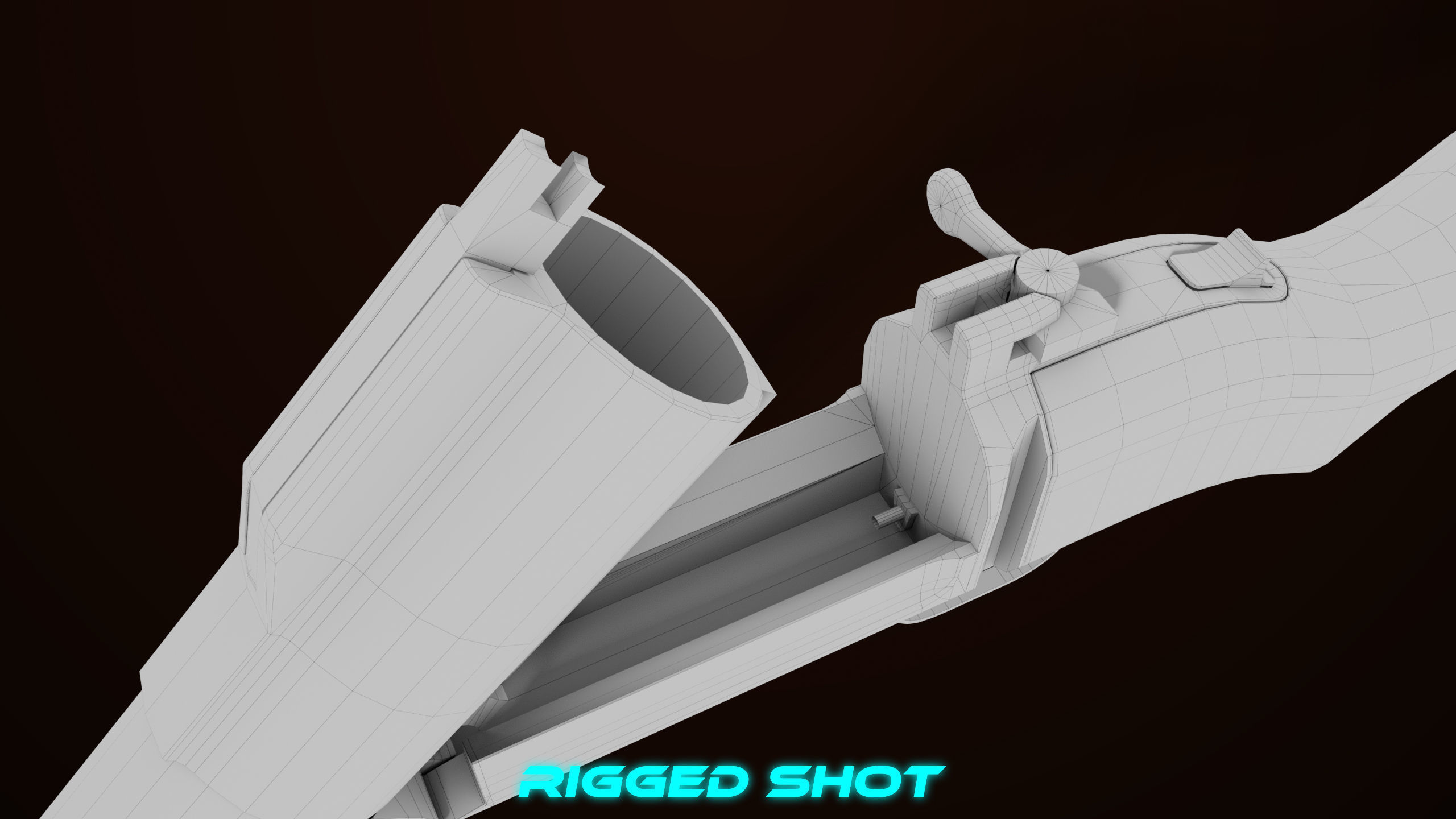 Grenade Launcher 02 Brown Generic PBR Low-poly 3D model_43