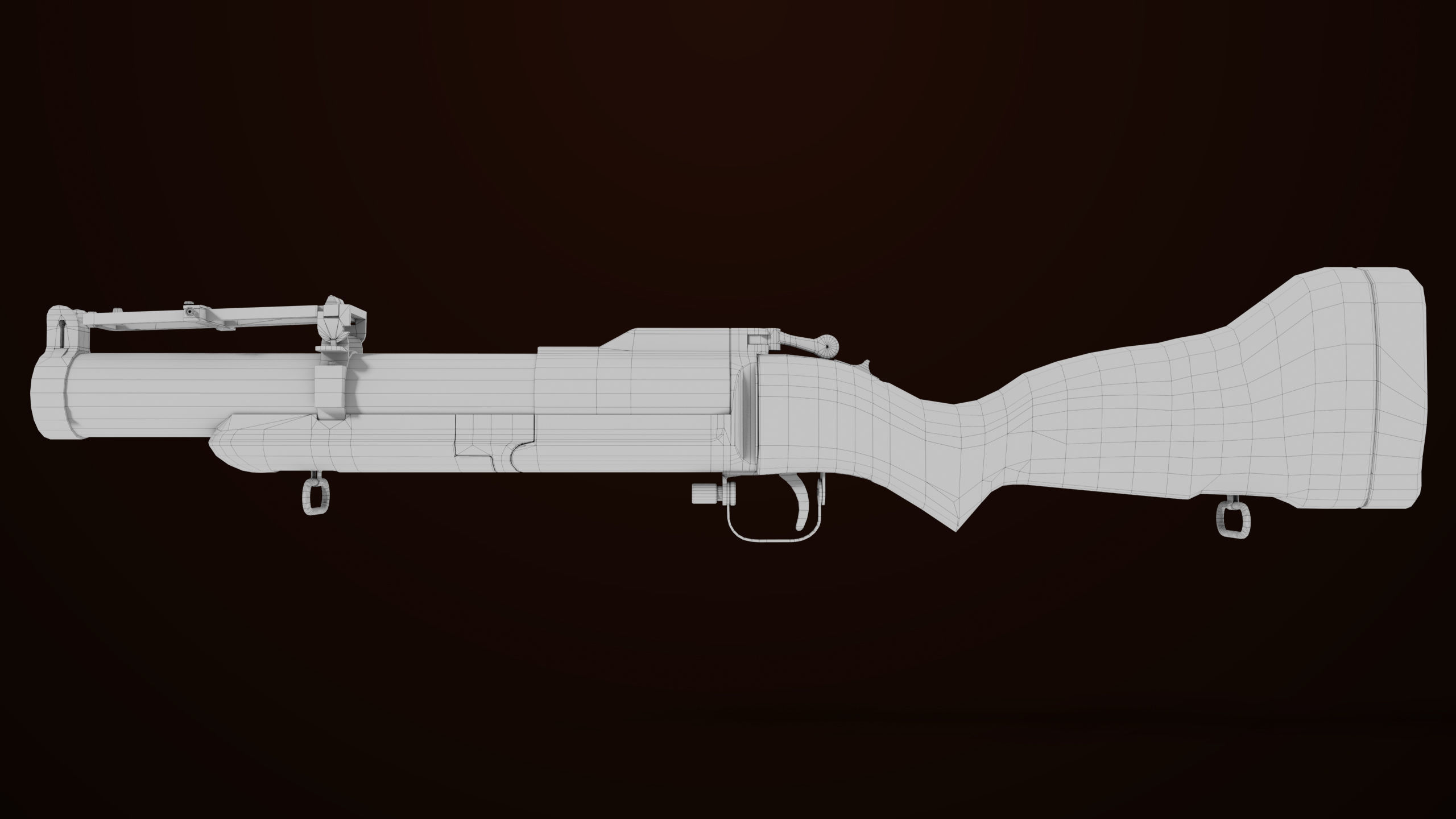 Grenade Launcher 02 Brown Generic PBR Low-poly 3D model_20