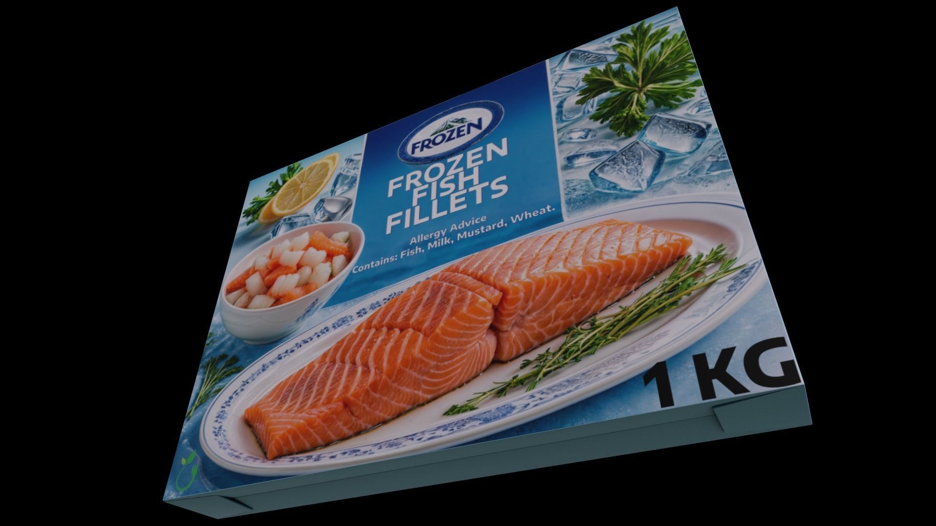 Frozen Fish Fillets - GAME READY PBR Low-poly 3D model_1