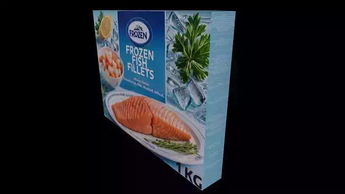 Frozen Fish Fillets - GAME READY PBR Low-poly 3D model