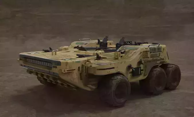 Vehicle platform transporter scifi 3D model