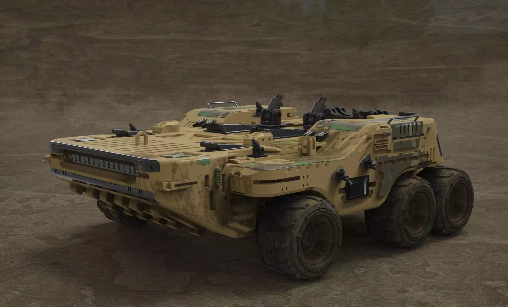 Vehicle platform transporter scifi 3D model_0