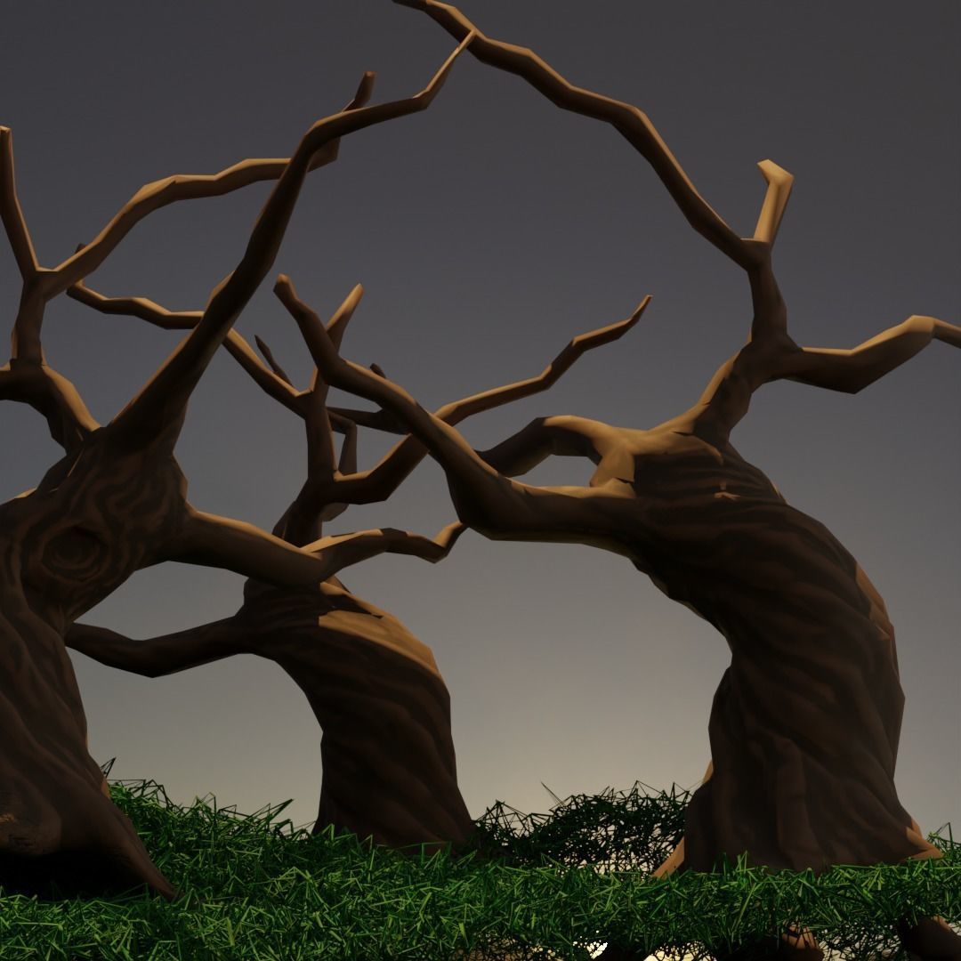 Stylized low poly tree  Free low-poly 3D model_3
