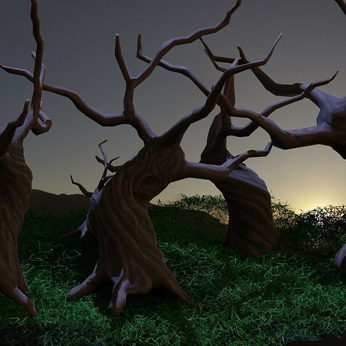 Stylized low poly tree  Free low-poly 3D model