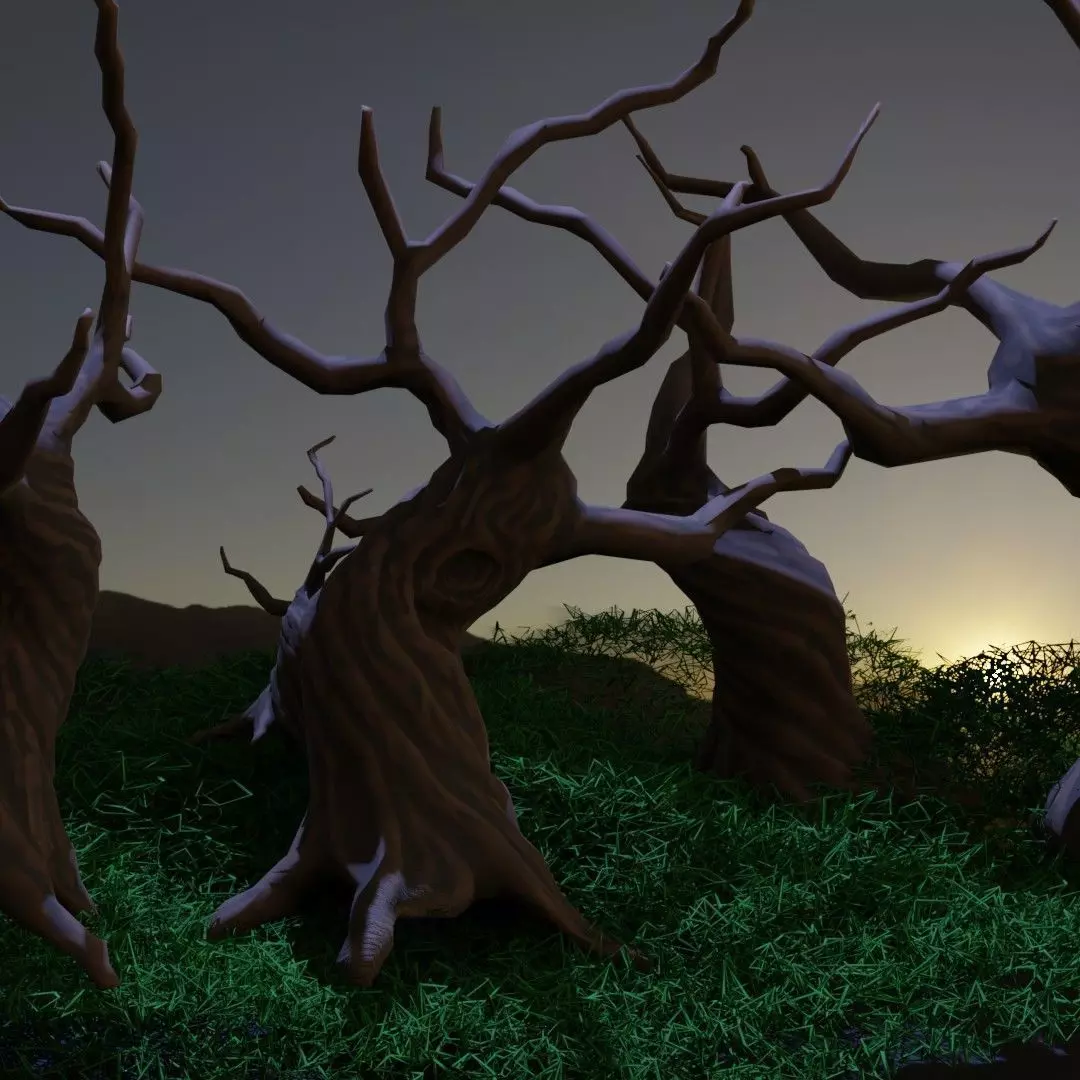 Stylized low poly tree  Free low-poly 3D model_1