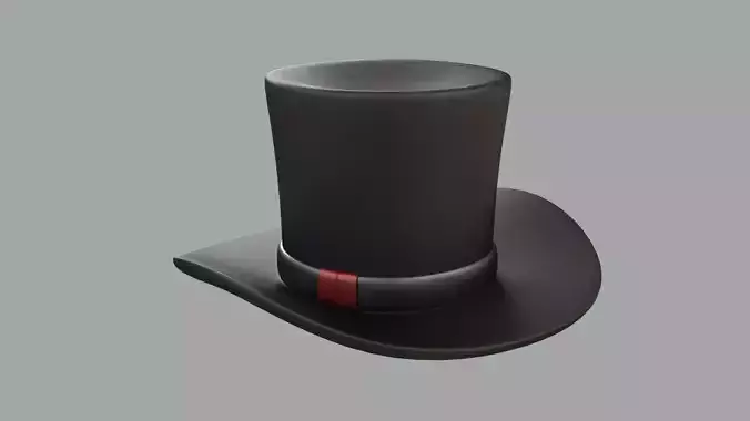 hat vintage classic top prop head costume cartoon tophat  3D model