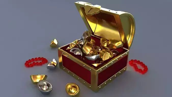 gold box case symbol storage  cargo container money