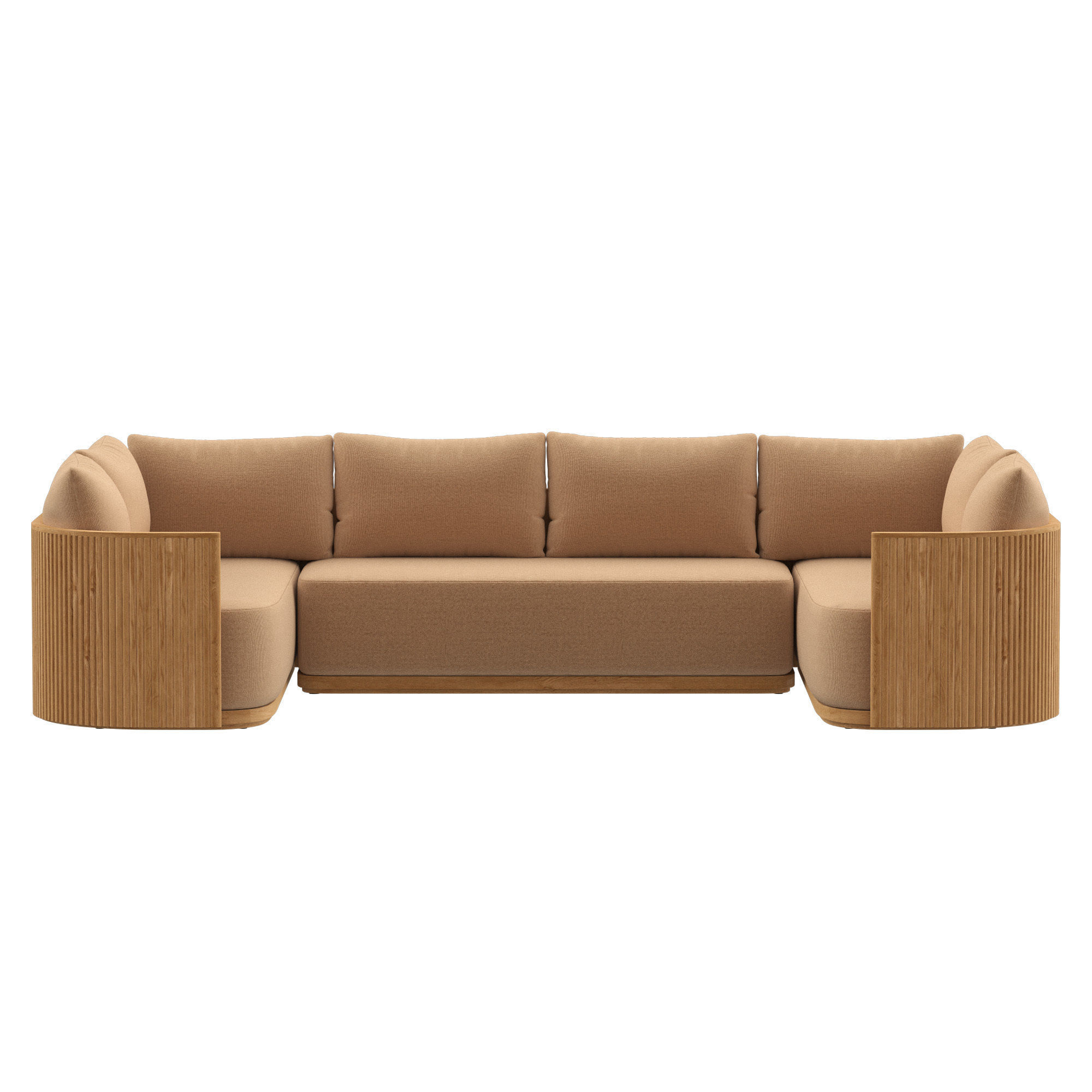 BYRON TEAK CUSTOMIZABLE SECTIONAL 3D model_3