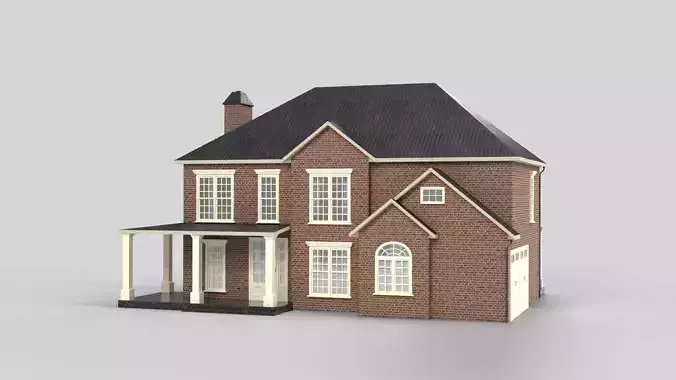 British House Design 11T4  Low-poly 3D model