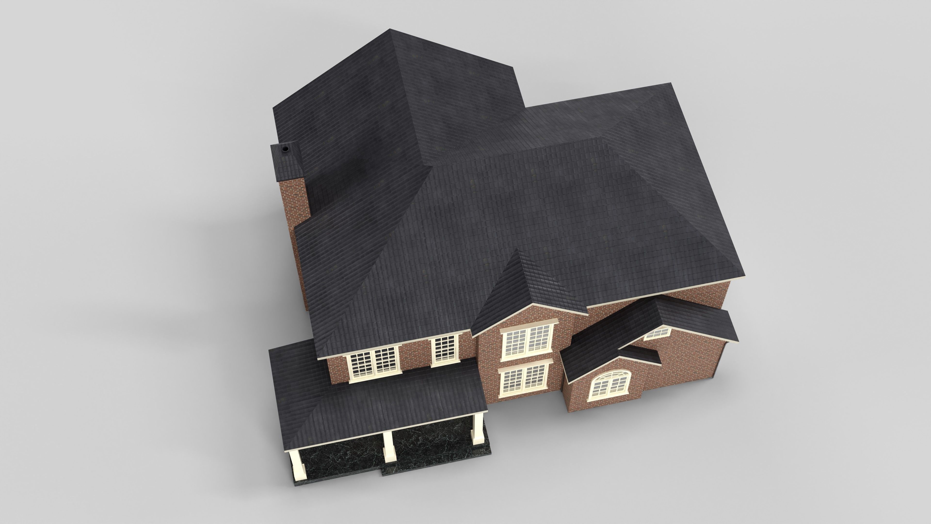 British House Design 11T4 Low-poly 3D model_4