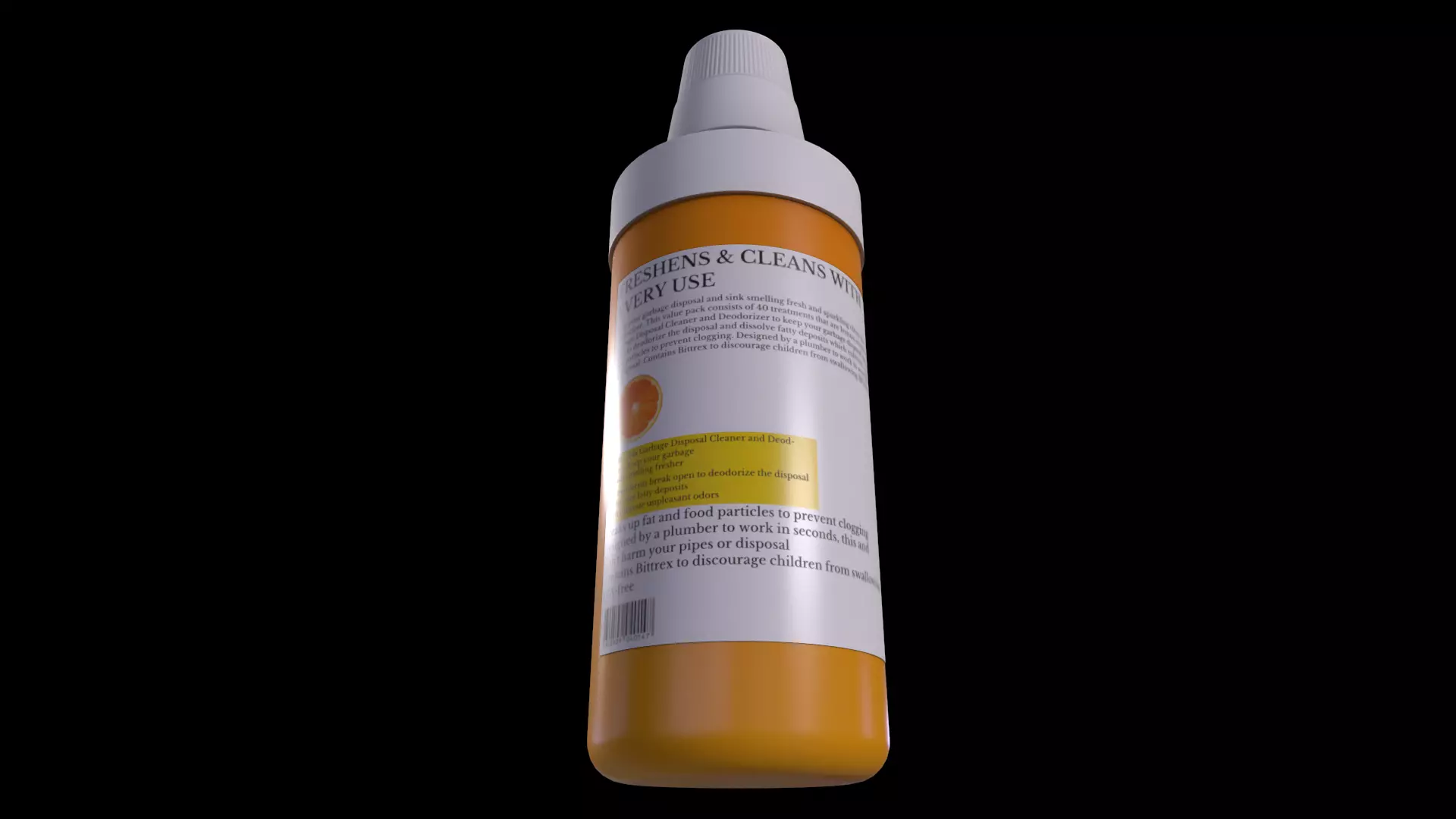 Citrus-Scented Disposal Cleaner - GAME READY PBR Low-poly 3D model